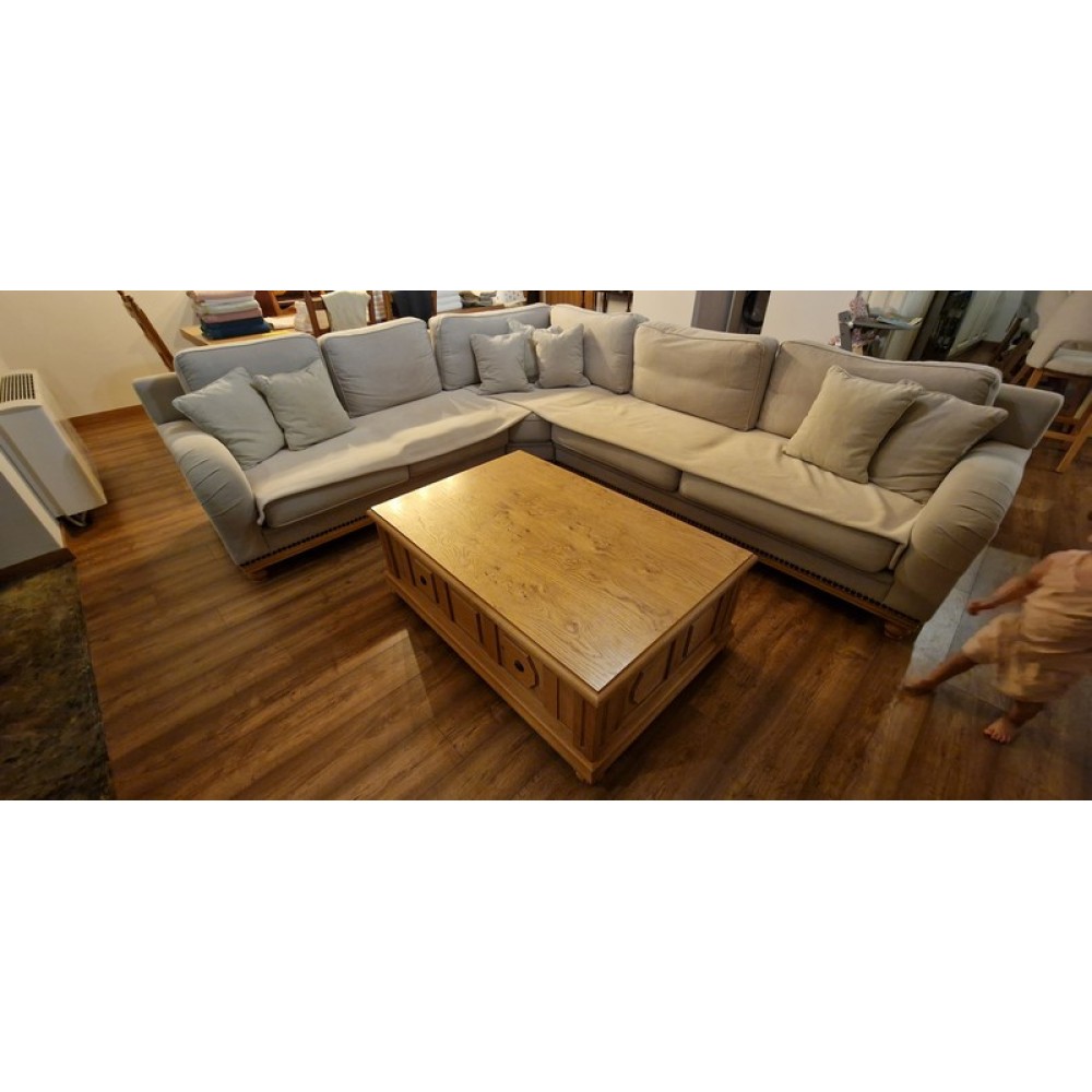 ΚΑΝΑΠΕΣ ΓΩΝΙΑΚΟΣ ΜΕ ΞΥΛΙΝΑ ΠΟΔΙΑ